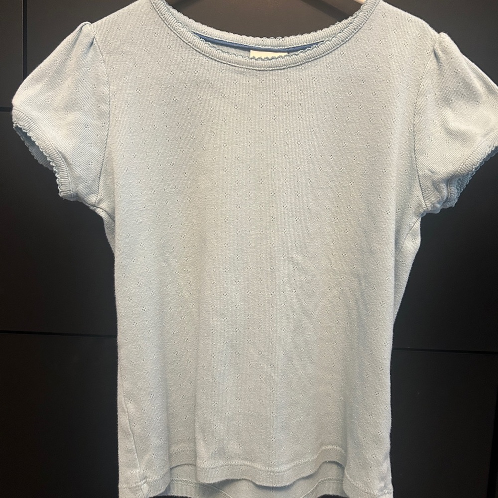 Mini Boden Girls Blue Top size 7-8